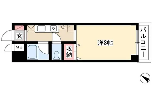 ヒューマンハイツ【203号室】の間取り