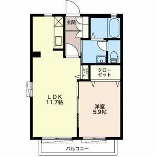 プレミアス向山【1階】の間取り