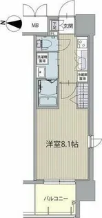 パルティール高畑アネックス【604号室】の間取り