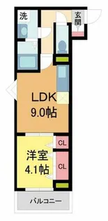 シエーナ川西中央3【105号室】の間取り