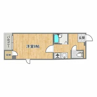 ラピス天満橋【3階】の間取り