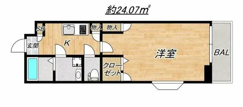 クレール谷町【7階】の間取り