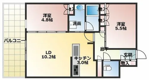 アーバンパーク淡路【1階】の間取り
