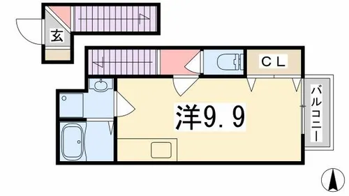 メモアール【203号室】の間取り