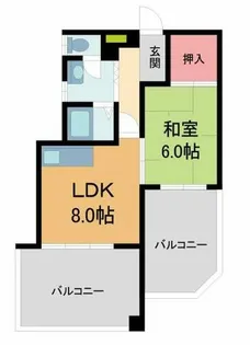 S.I.ハイツ芦屋【504号室】の間取り