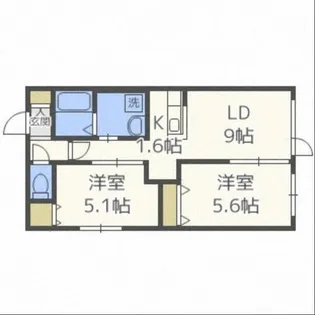 リンクス美園【4階】の間取り