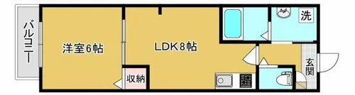 ジーイーセットサウス【3階】の間取り