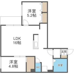仮)GA-琴似2-7MS B棟【4階】の間取り