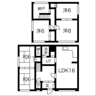 北海道江別市大麻桜木町【一戸建】の間取り
