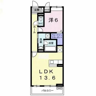 リベルテ 東助松【2階】の間取り