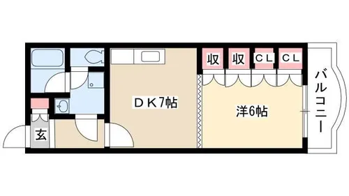 ステューディオ赤門【8C号室】の間取り