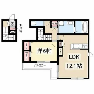 Lupinus Konen【201号室】の間取り