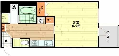 Fujiman北梅田【6階】の間取り