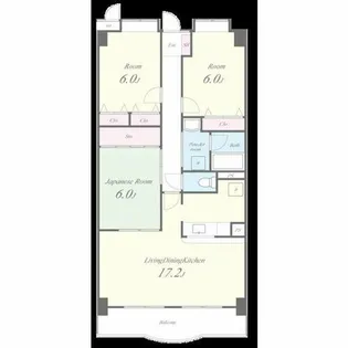リーフマンショングランディア【207号室】の間取り