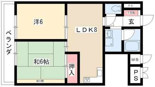 トーカンマンション松原【505号室】の間取り
