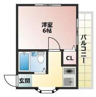サンマリン平磯【1階】の間取り