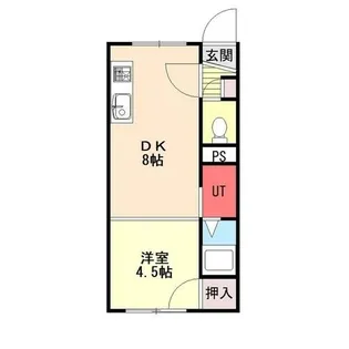 連北30条【401号室】の間取り