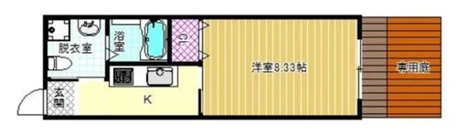 セレーノはびきの【1階】の間取り