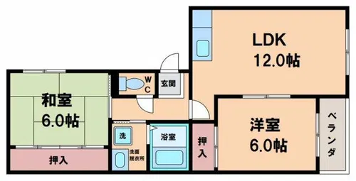 ハイツ中野【1階】の間取り