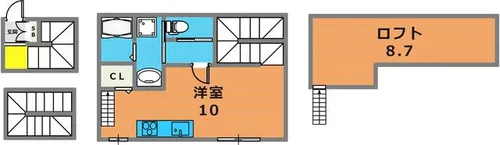 パロス六甲【202号室】の間取り