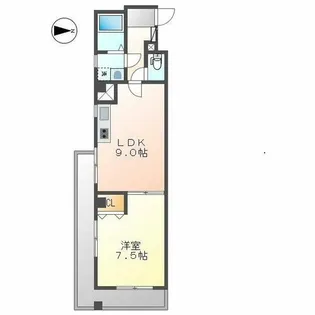 クレール池谷【4階】の間取り