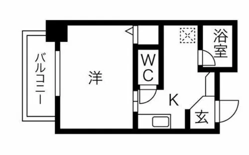 レバンガAP難波南Ⅱ【802号室】の間取り