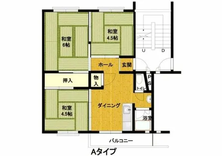 兵庫県公社 伊丹鴻池 3B号棟【2階】の間取り