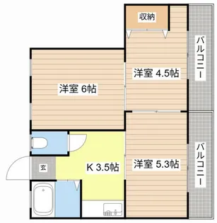 伊庭マンションⅡ【201号室】の間取り