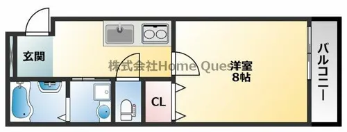 フジパレス俊徳道Ⅲ番館【2階】の間取り