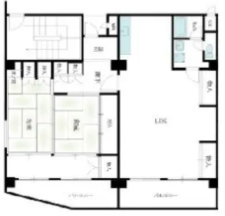 大阪府大阪市淀川区十三本町2丁目【マンション】の間取り