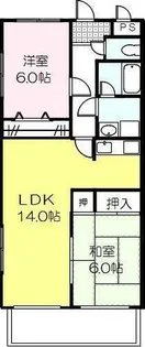 フィオーレ田中Ⅲ【2階】の間取り