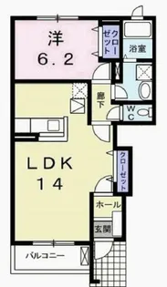 プリームス ホルティー【1階】の間取り