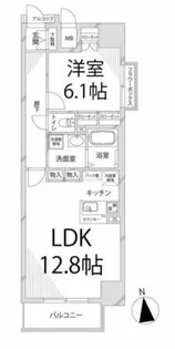 キャッスルコート博労町【806号室】の間取り