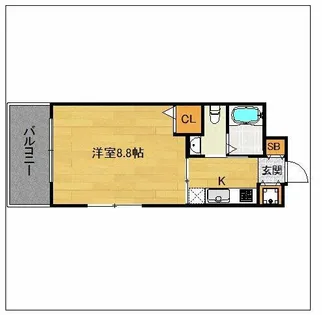 アソシアグロッツォ平尾駅前【8階】の間取り