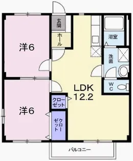 アリビラⅡ【102号室】の間取り