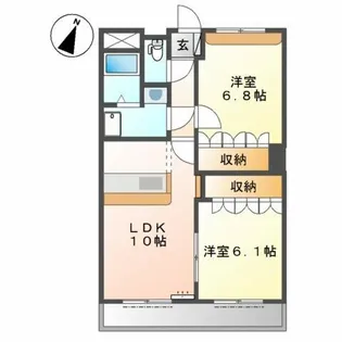 プランドール【2階】の間取り