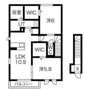 パークサイド歌敷山【2階】の間取り