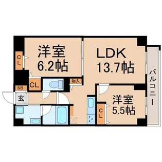 大阪府大阪市西淀川区御幣島1丁目【マンション】の間取り