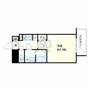 S-RESIDENCE江坂Alegria【10階】の間取り