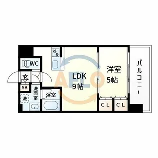 CITY SPIRE西中島【4階】の間取り