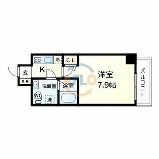 SERENiTE江坂四番館【5階】の間取り