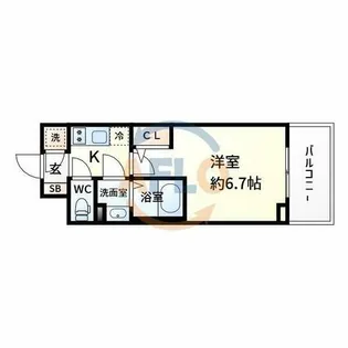 エスリードレジデンス大阪グランノースⅡ【12階】の間取り