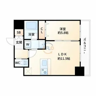 ORSUS新大阪【4階】の間取り