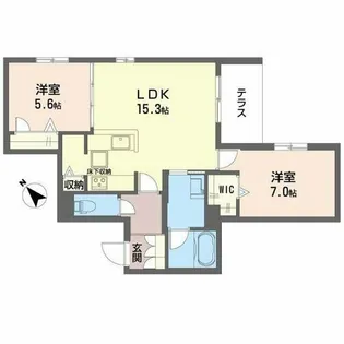 オルキデア クオーレ【1階】の間取り