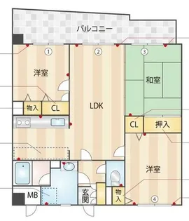 福岡県福岡市南区野多目5丁目【マンション】の間取り