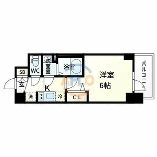 プレサンス新大阪ストリーム【4階】の間取り