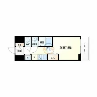 アドバンス江坂ラシュレ【11階】の間取り