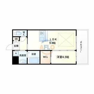 第22関根マンション【14階】の間取り