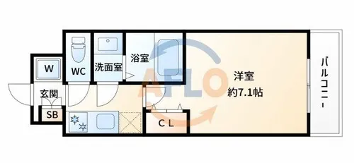 ウインズコート新大阪Ⅱ【8階】の間取り