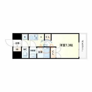 パークフラッツ江坂【10階】の間取り